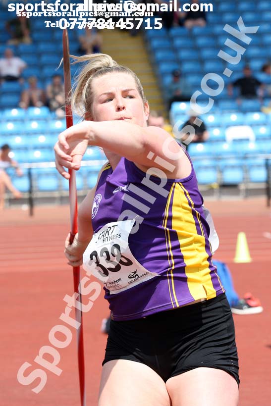 Senior womens javelin, Northern Senior and Under-20s Champs., Sports City, Manchester. Photo: David T. Hewitson/Sports for All Pics